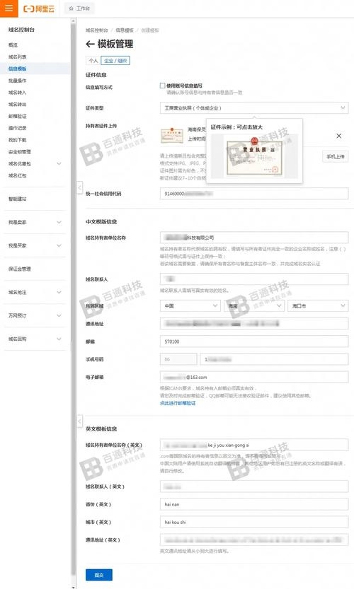 阿里巴巴独立域名申请指南插图