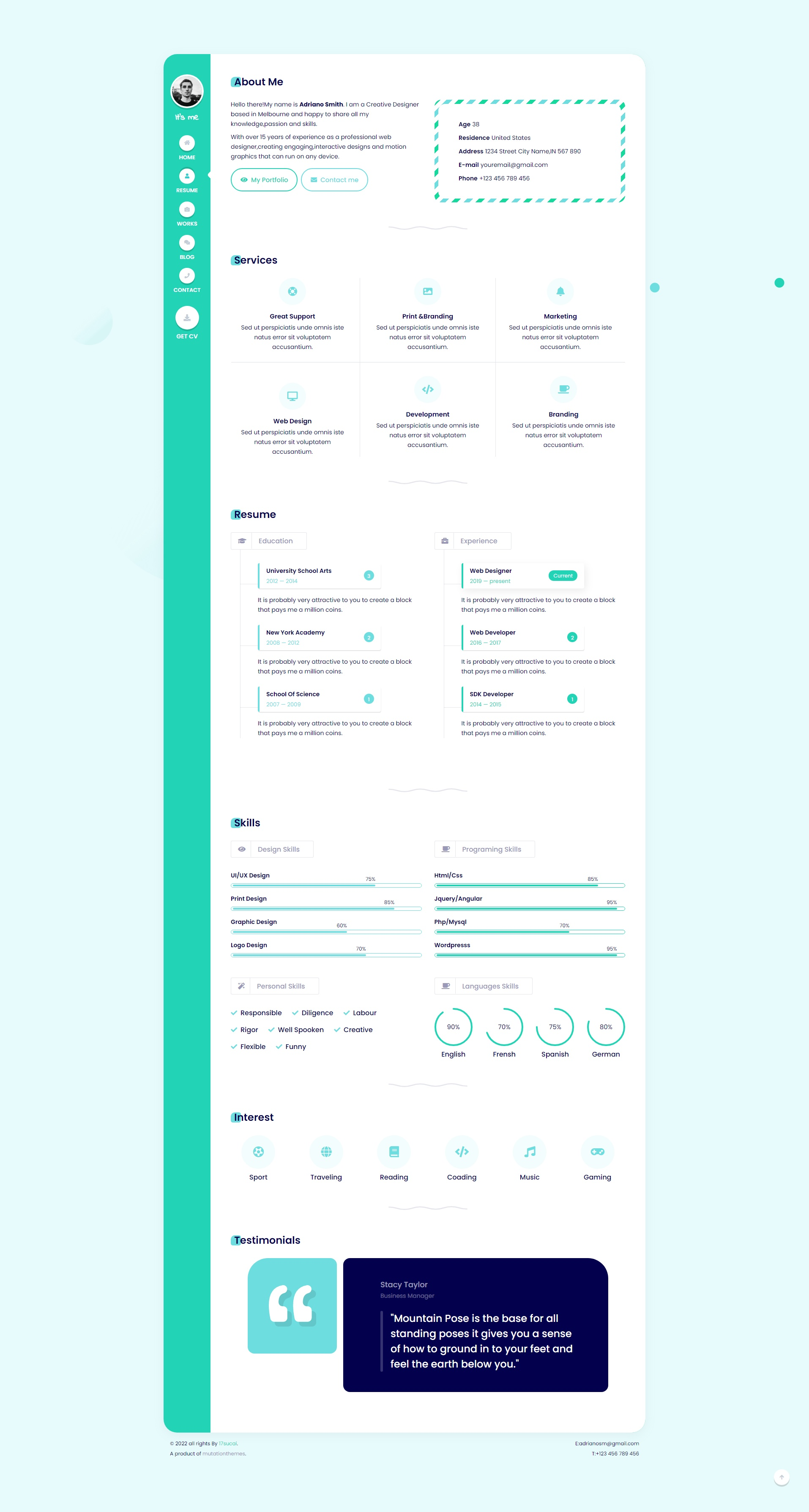 简单个人主页网页设计代码详解插图 简单个人主页网页设计代码详解插图
