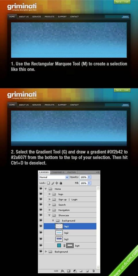 用Photoshop制作网页的详细教程插图