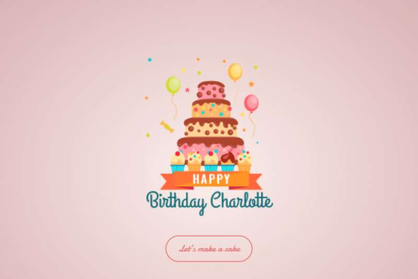 HTML生日祝福网页模板设计-方知甜