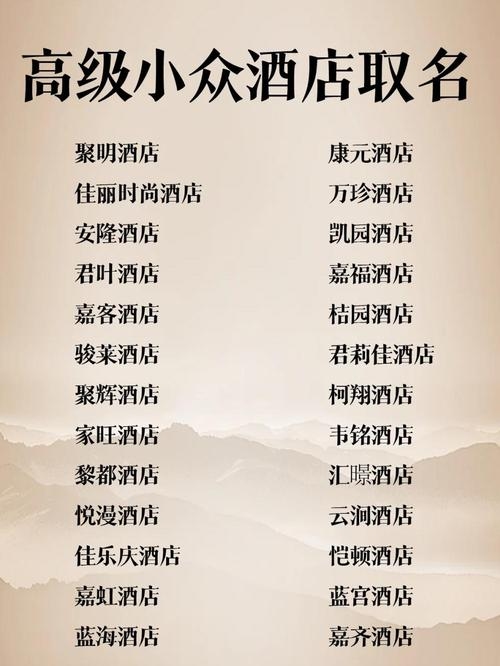 宾馆名字大全,诗意奢华,打造独特魅力之旅插图 宾馆名字大全,诗意奢华,打造独特魅力之旅插图