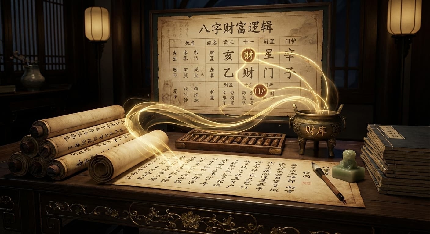 八字财运解读，命格剖析，财富基础稳固插图