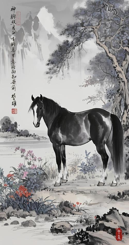 春风得意，生肖马寓意成功插图