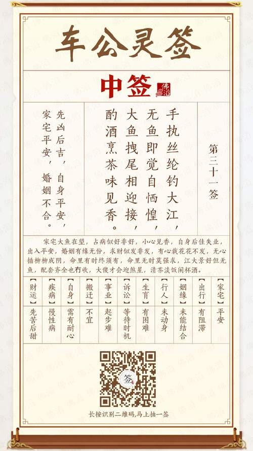 车公灵签,古老智慧的现代启示插图 车公灵签,古老智慧的现代启示插图