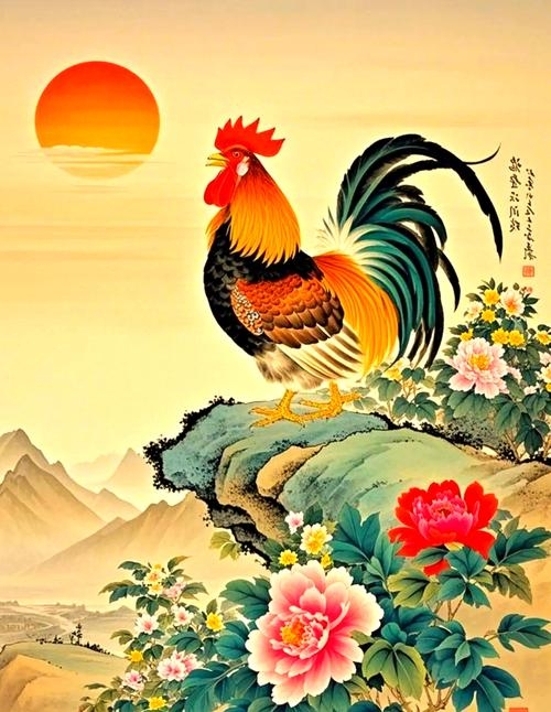 春色破晓，鸡报新日插图