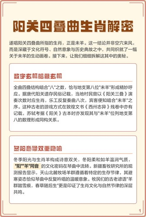 大唱阳关四叠曲，生肖何属？插图