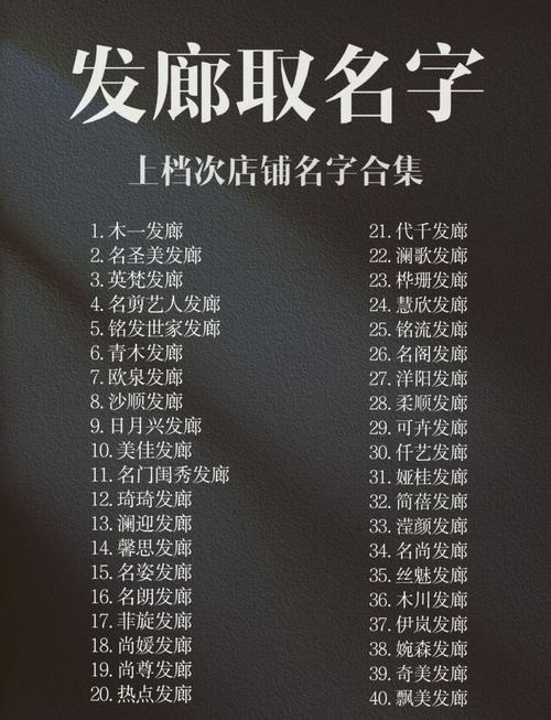 发廊名字，创意与个性的艺术展现插图