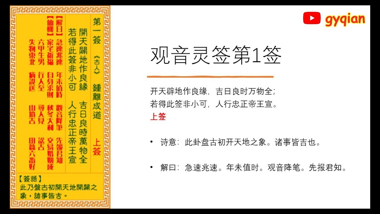 观音灵签在线抽签解签详析插图