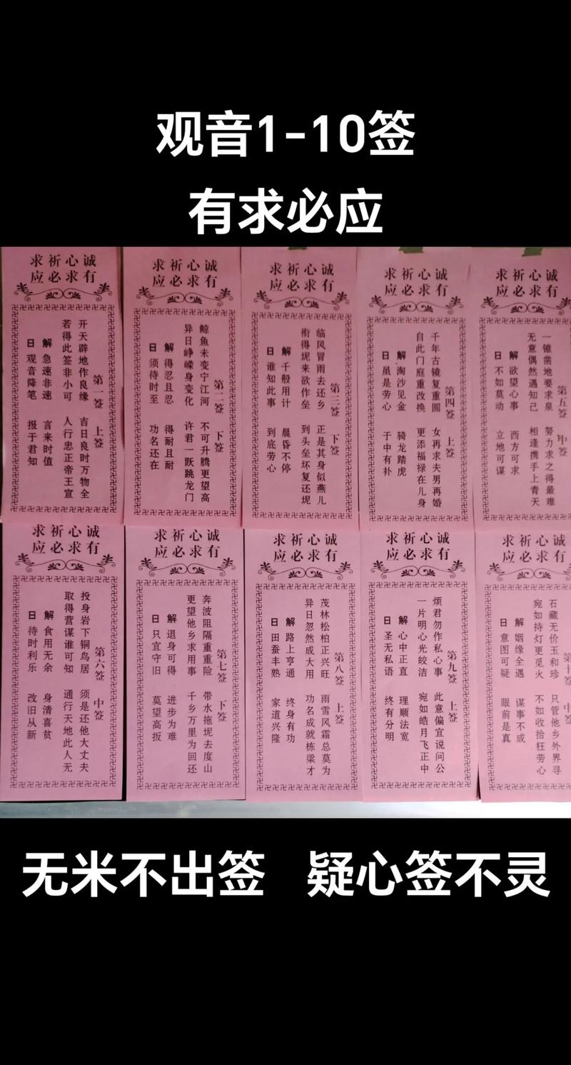 观音灵签详解，求最吉祥的庇佑与好运插图
