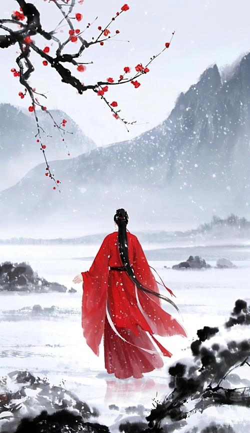 寒风凛冽，冷艳如雪插图