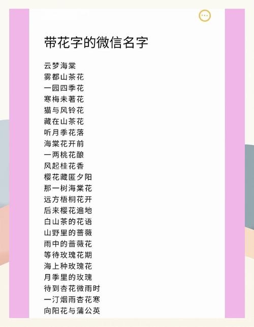 花开四季，女人一生最吉利的网名插图