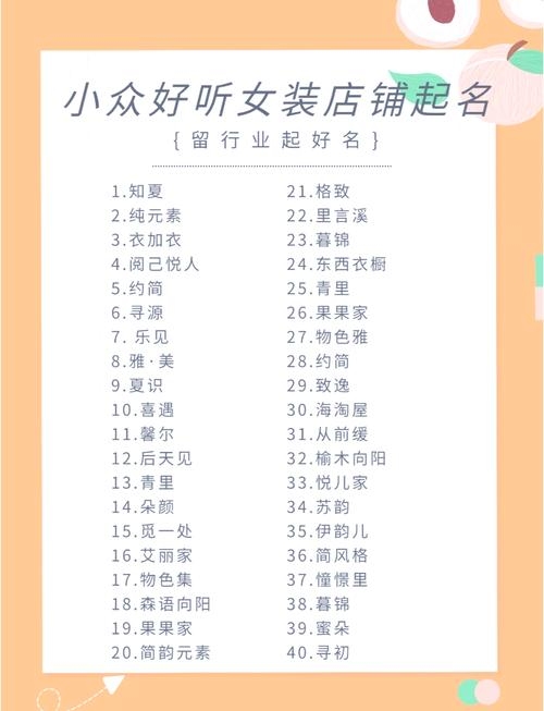 好听且富有创意的服装店名，打造独特购物体验插图