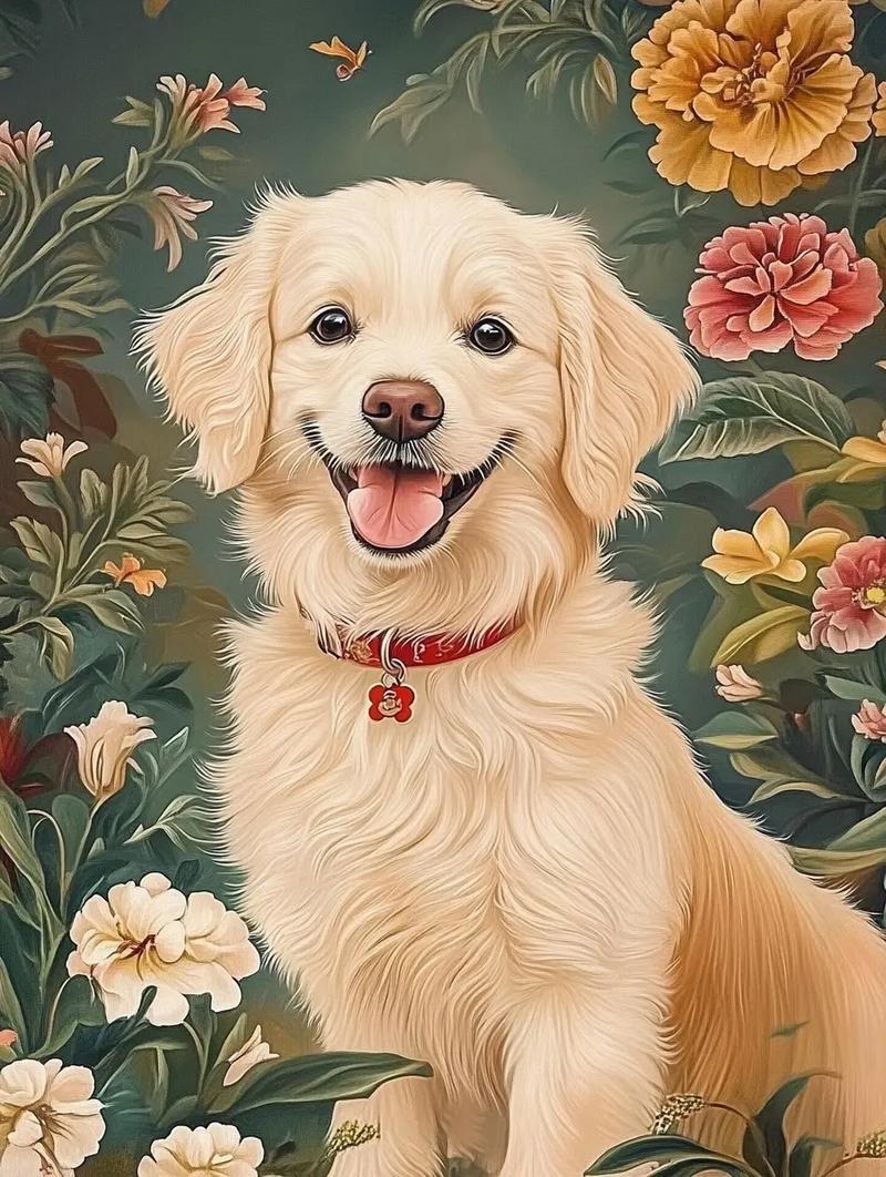 金毛狗狗的命名艺术，创意与个性的融合插图