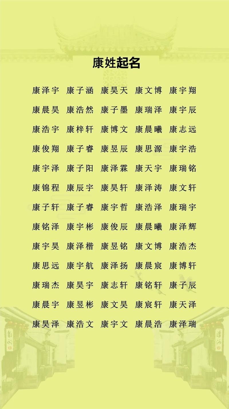 康姓起名，传承与创新的姓名艺术插图