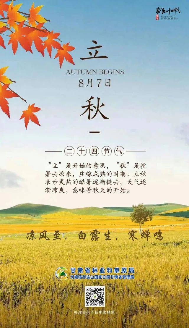 立秋时间与特点、二十四节气，晚立秋警惕秋老虎，明日躲秋需防暑插图