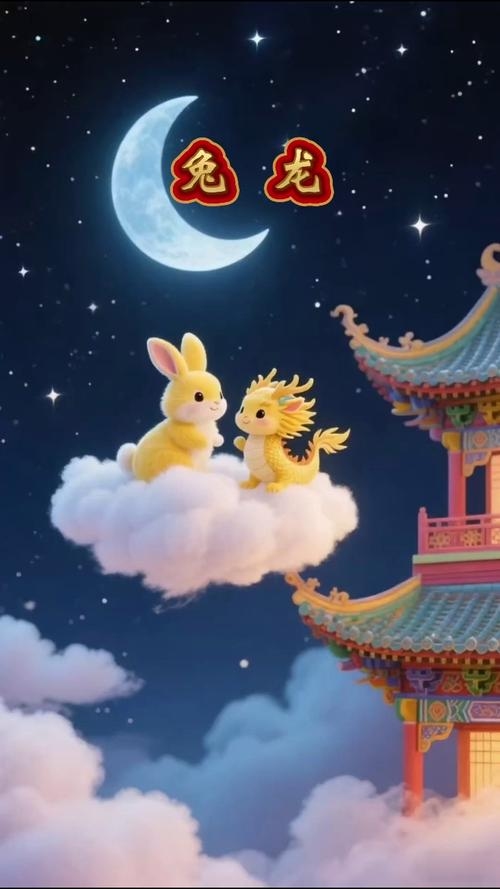 明湖晓月映生肖，兔跃龙舞共春朝插图