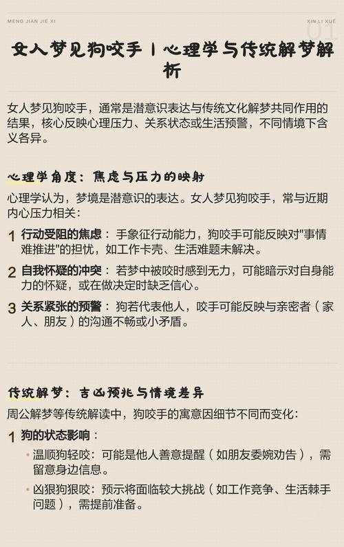 梦见被狗咬手，寓意与心理解析插图
