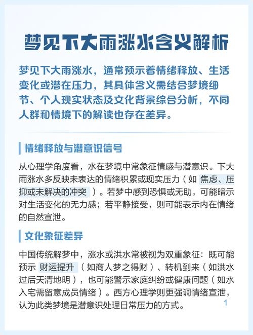 梦见发大水是什么征兆？解析梦境背后的水灾智慧插图