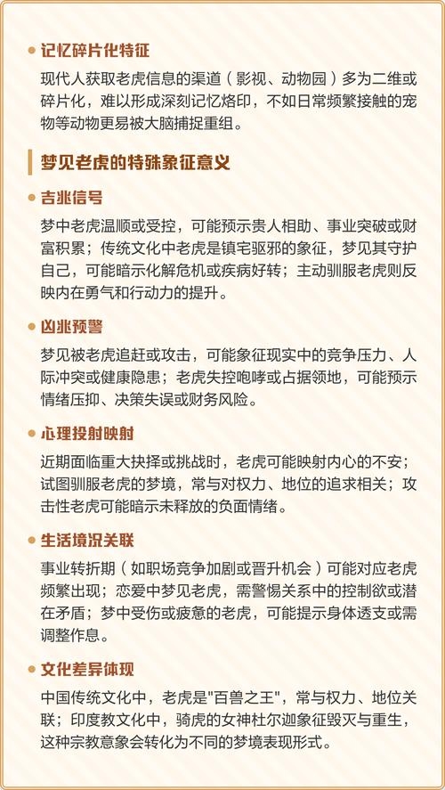 梦见老虎预示挑战与机遇，女性需关注健康与安全插图
