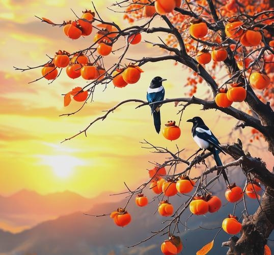 梦见柿子，寓意好运与家庭美满插图