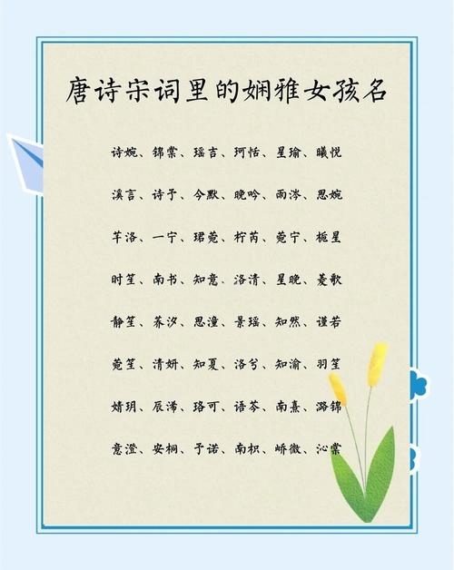 女孩取名字大全，寓意美好、独特而优雅的命名灵感插图