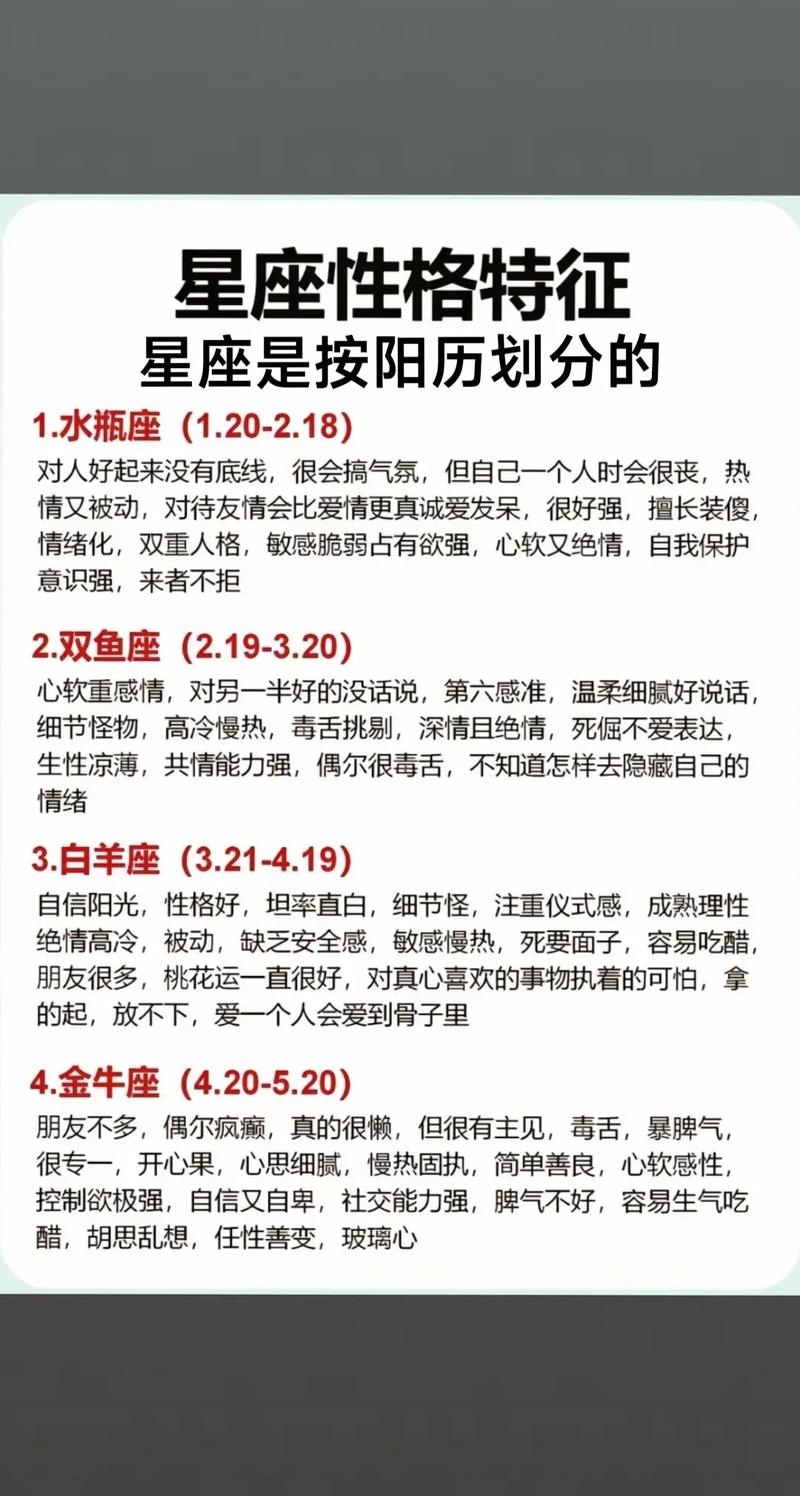 十二星座按阳历划分插图