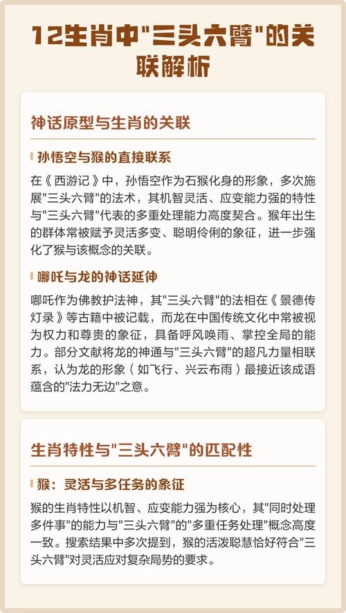 三头六臂与生肖匹配插图