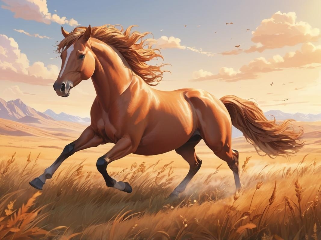 死里逃生打生肖马，象征快速、勇敢。插图