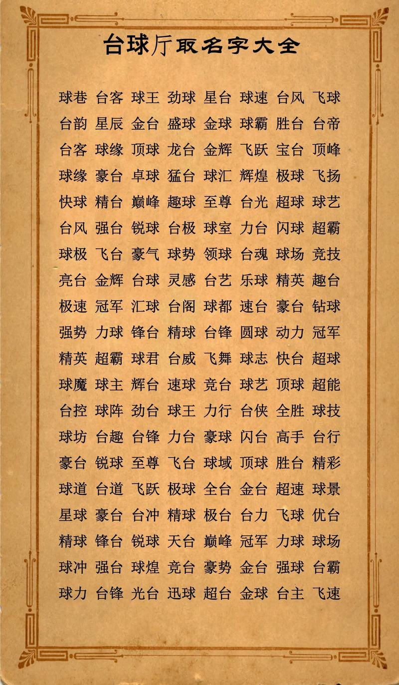 台球厅名称精选插图