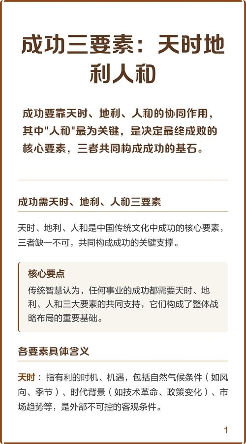 天时地利人和，成功三要素插图