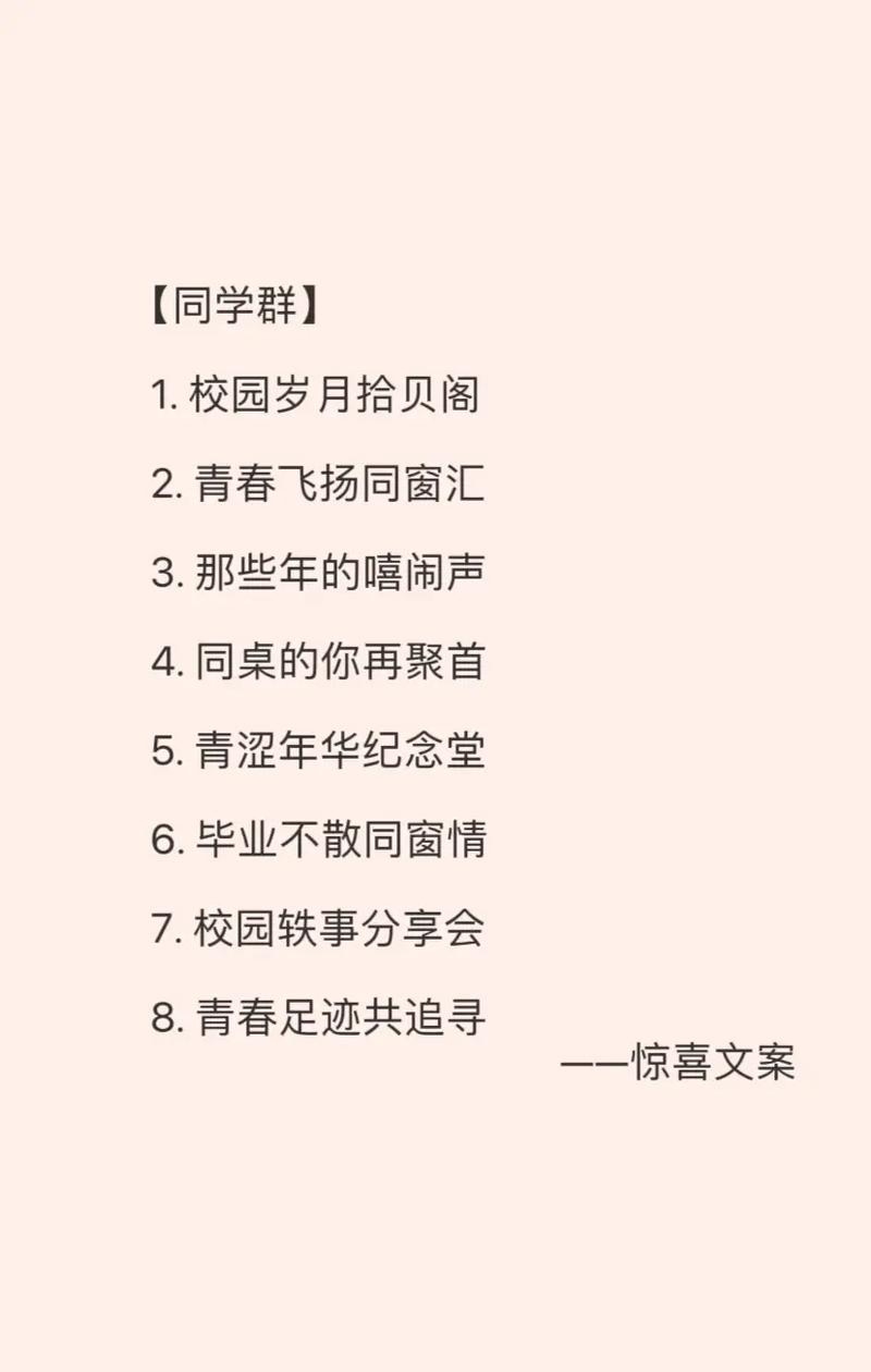 同学群名字，一纸共享梦想，一世情谊长存插图