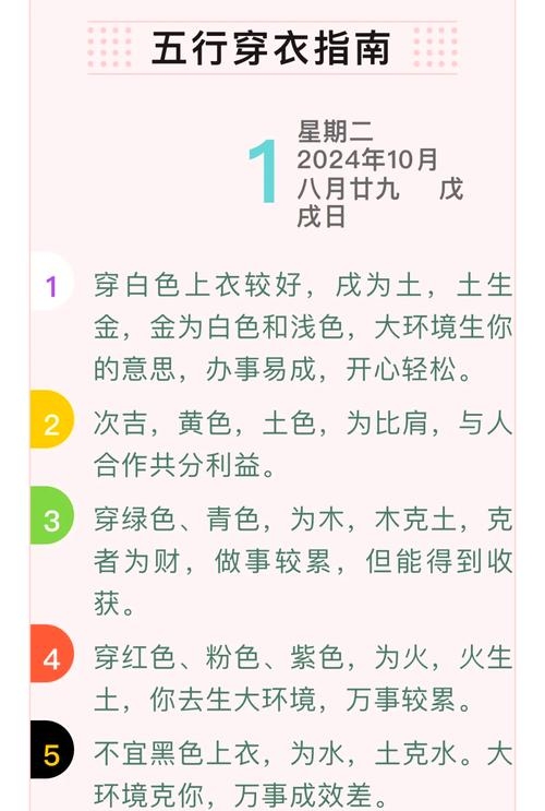 五行穿衣指南，今日最佳搭配，提升运势！插图