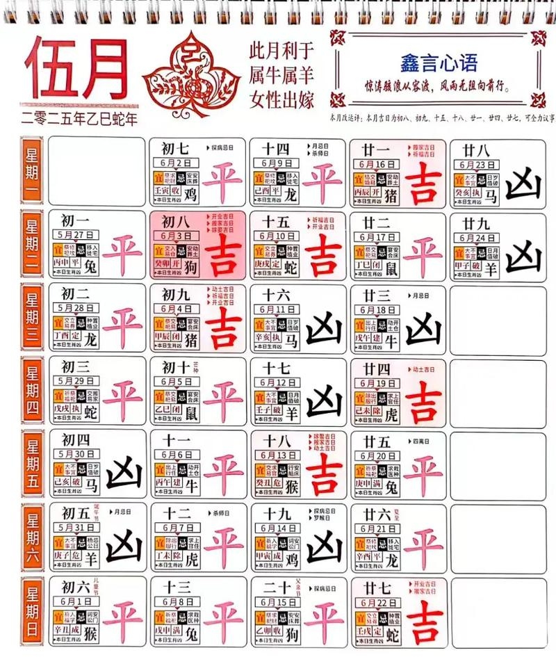 万年历吉凶解析插图