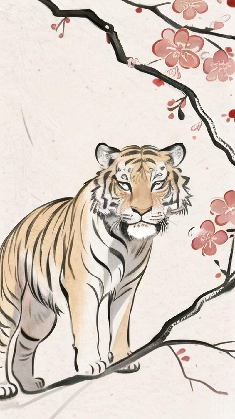 傲骨寒梅虎之生肖，文化底蕴深厚插图