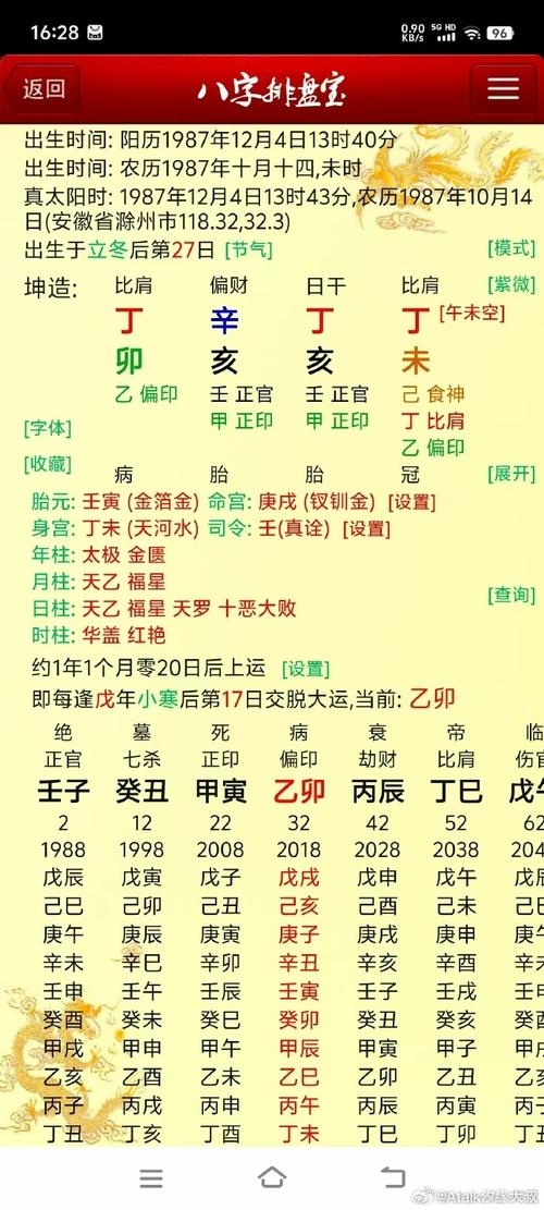 丁火生于亥月，身弱需木助，财官相生成势插图