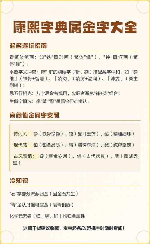 属金字眼，寓意吉祥的命名之选插图