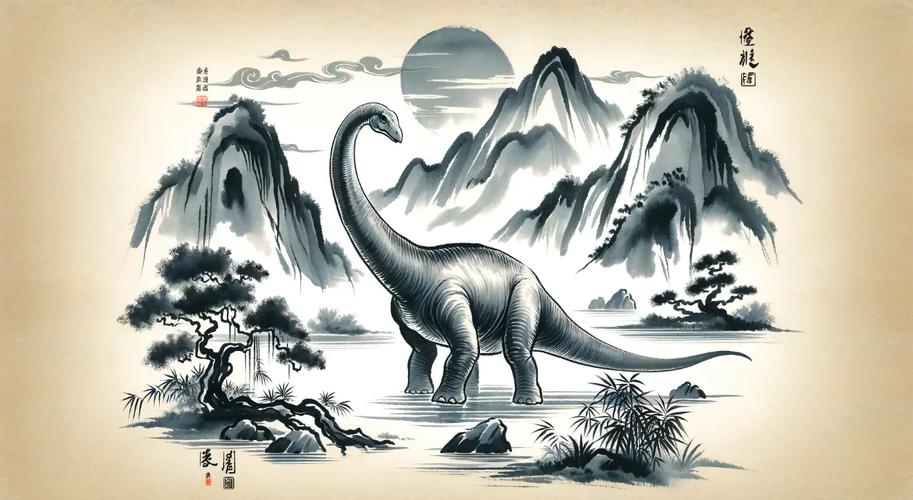 雷龙，颈长头小的巨型草食恐龙插图