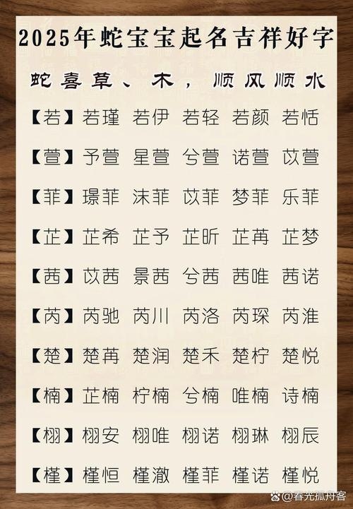 蛇年女孩佳字中间名推荐插图