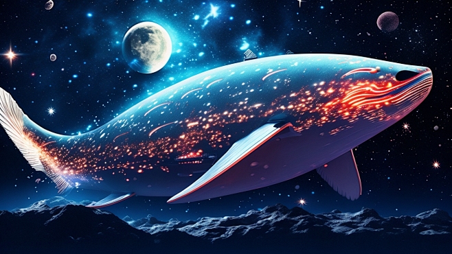 男生个性网名，爱上星星的鲸鱼插图