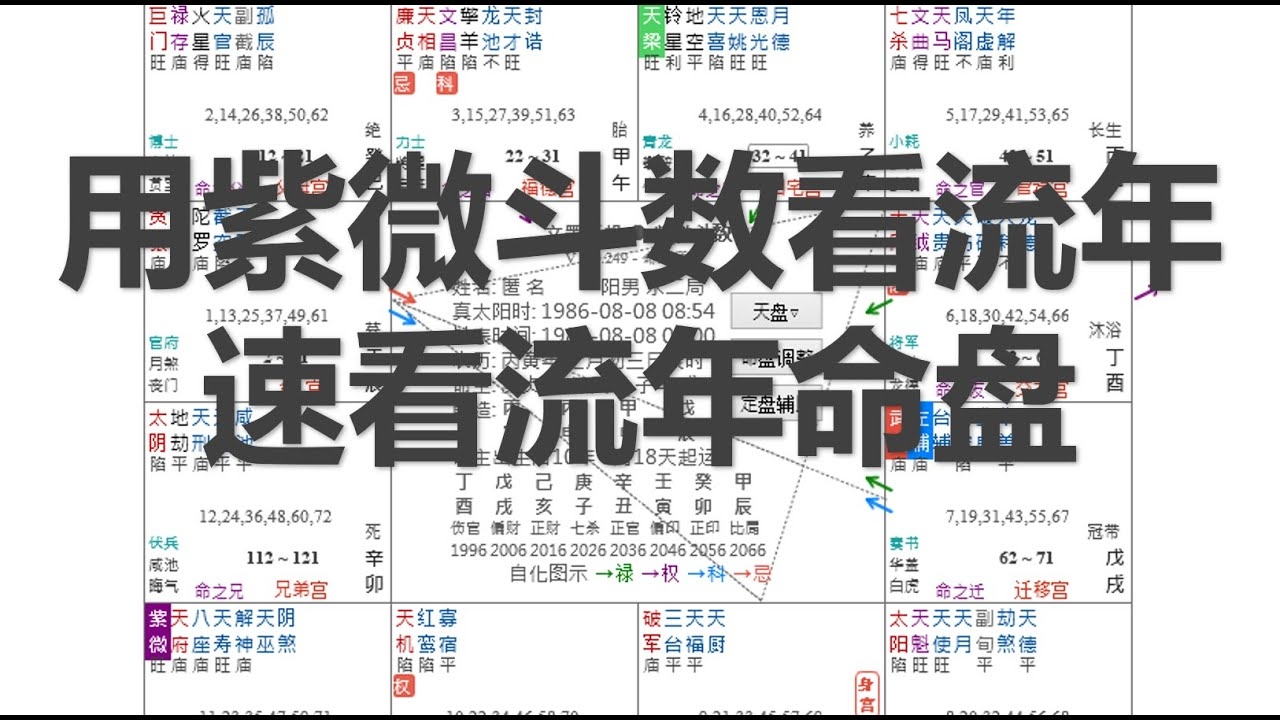 紫微斗数流年排盘，精准时辰，洞悉命运插图