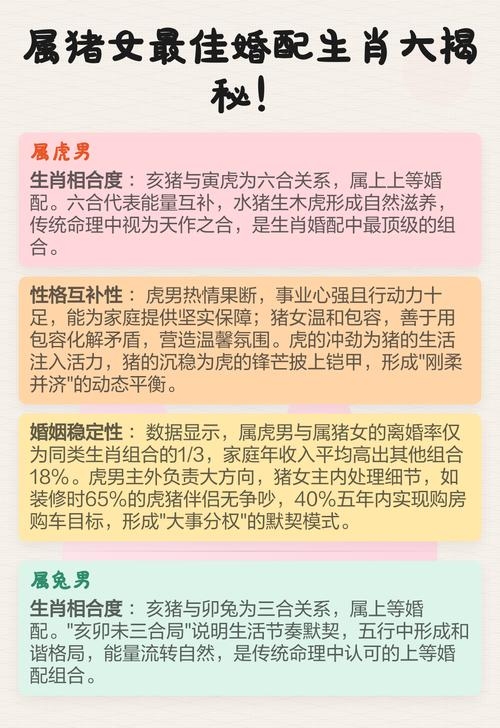 属猪女的最佳婚配，探索生肖与婚姻的奥秘插图