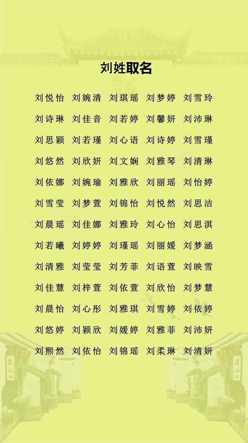 刘姓女孩文雅名,怡艺、秋云等插图 刘姓女孩文雅名,怡艺、秋云等插图