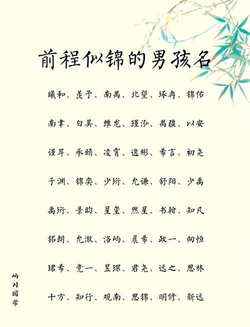 男孩起名字大全 2013，精选名字，寓意美好未来插图