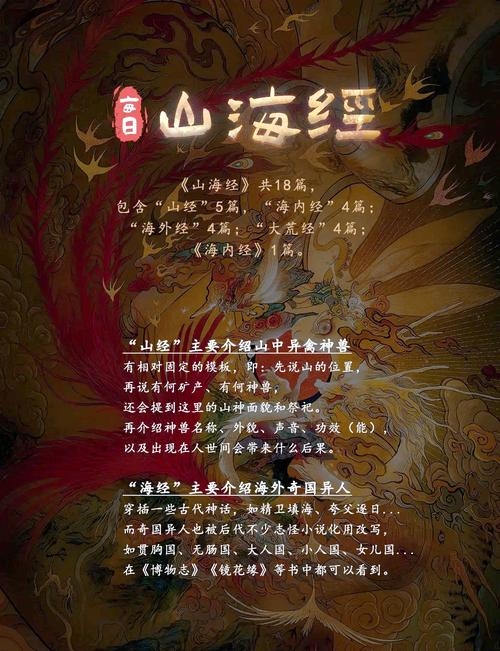 探寻山海经中的唯美名字，古老传说中的诗意与神秘插图