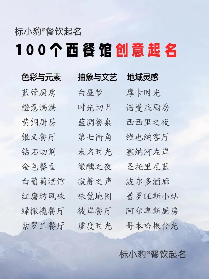 探寻西餐厅名字的独特魅力，寻味舌尖的东方智慧插图