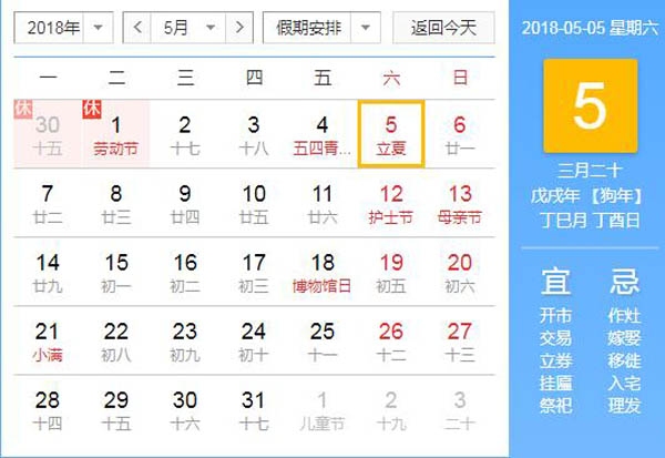 2018年立夏时间，5月5日，夏季序幕开启插图