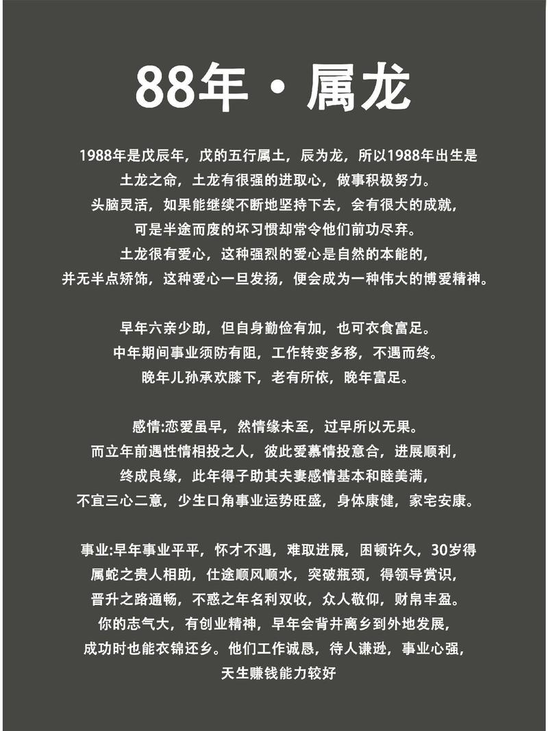 1988年属龙人，木命土性，7月阳火旺插图