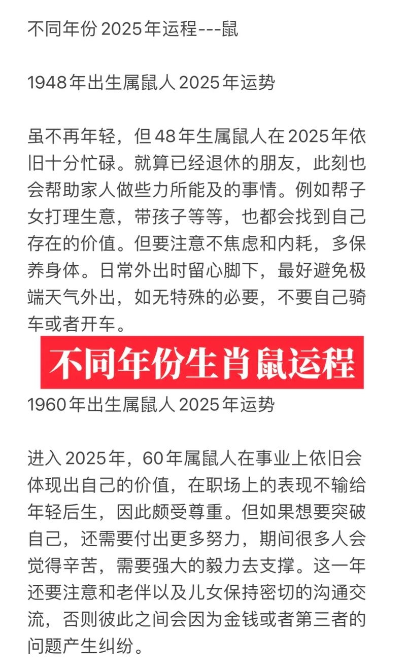 1996年出生者2025年年龄及72年属鼠女运势插图