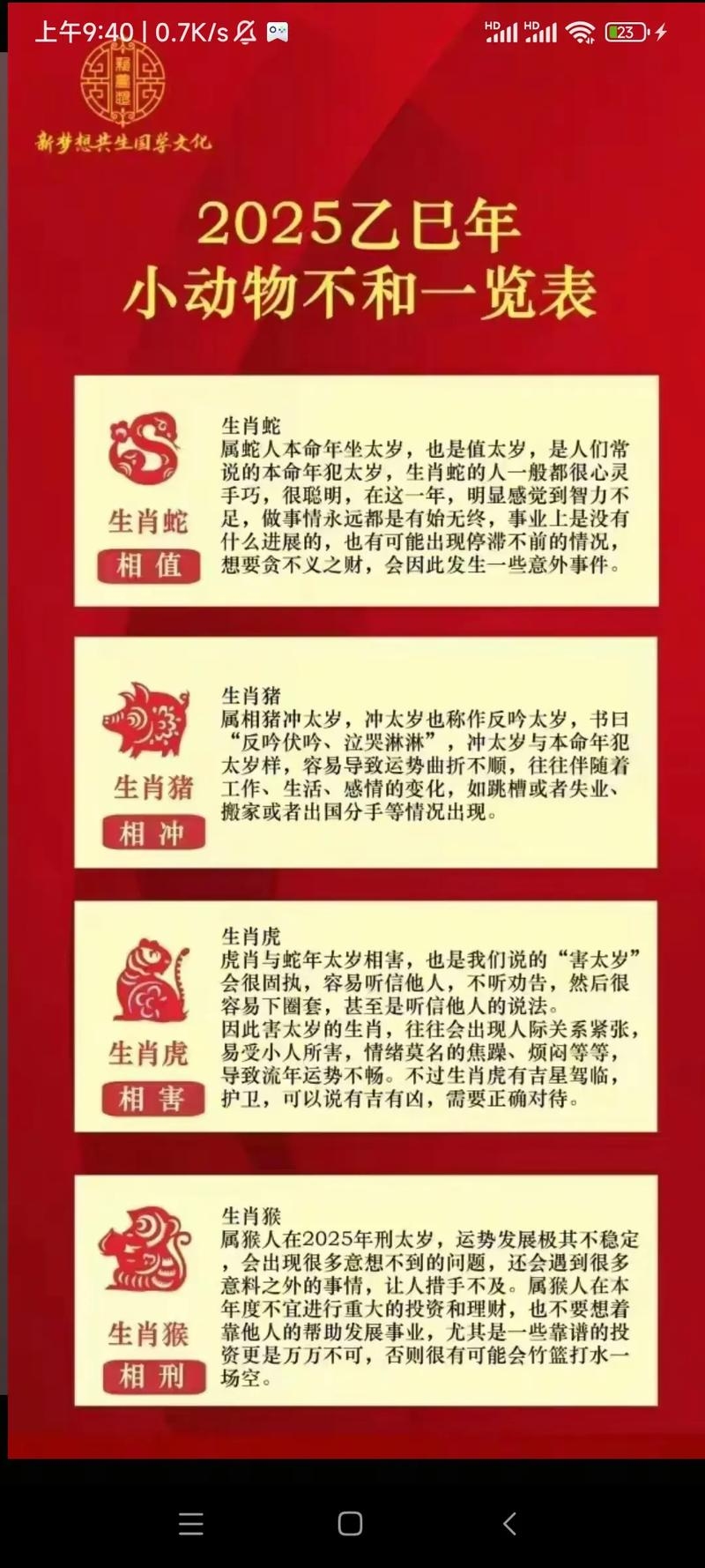 2024年春节避开属蛇猪，调整生活习惯护生肖插图