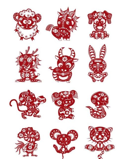2018生肖排码表图制作指南，红纸剪纸艺术插图
